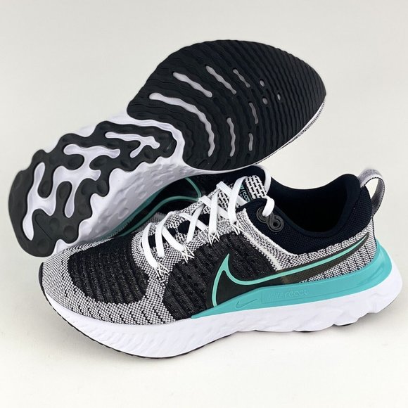 Nike React Infinity Run Flyknit 2 Women's Sneakers Shoes Teal Gray CT2423 103 - Picture 2 of 12